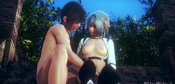 Genshin Impact Hentai 3D - Eula rubing tits, fingering and fucked with creampie - Anime manga cartoon asian japanese Porn Game